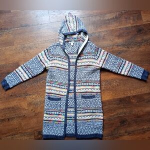Monteau Patterned Hooded Jacket sweater